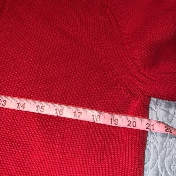 Jeanne Pierre Red Hooded Zip-Up Sweater X-Large 100% Cotton - Picture 10 of 11